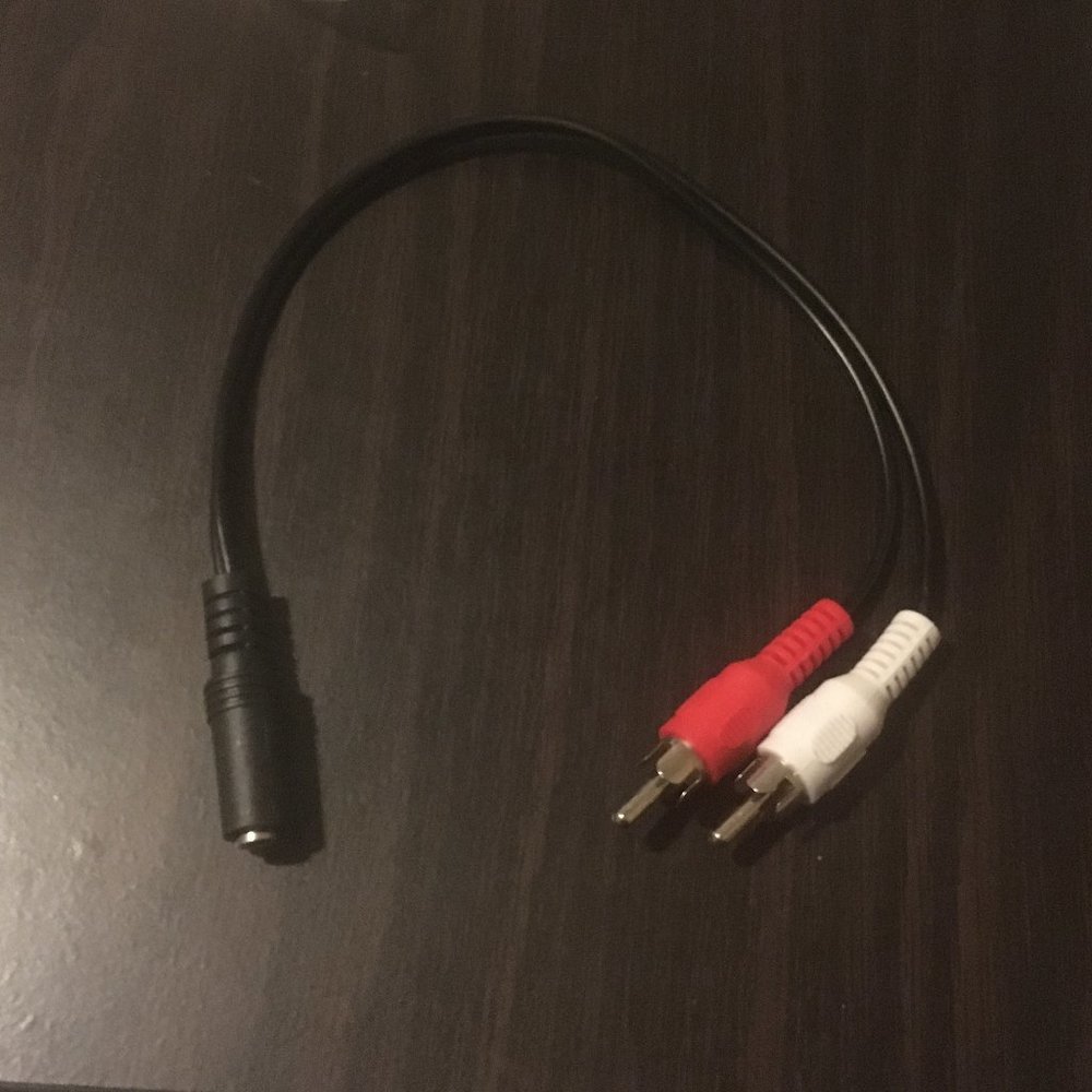 AUX Audio Cable Splitter Stereo Female to Male RCA Jack Adapter 3.5mm Jack